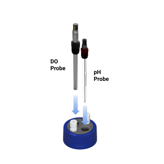 4-port Cap (2x Fluid Ports, 2x Probe Ports)